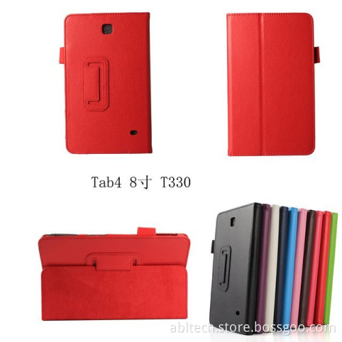 Folio Leather Case for Tab 4 8.0 T330 Book Style Leather Cover 11 Colors Case Wholesales